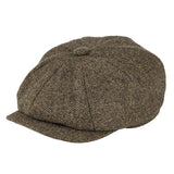 BOTVELA Wool Tweed Newsboy Cap Herringbone Men Women Gatsby Retro Hat Driver Flat Cap Black Brown Green Navy Blue 005