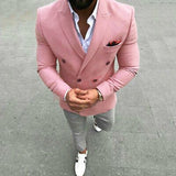 NUKTY  Fashion Lattice Men's Suit Slim Fit Prom Wedding Suits for Men Groom Tuxedo Jacket Pants Set Custom White Casual Men Blazer