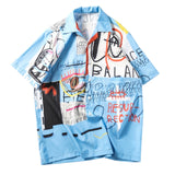 Men Hawaiian Shirts Summer Turn-down Collar Shirts Streetwear Hip Hop Shirts Oversize Ins Style Unisex Shirt