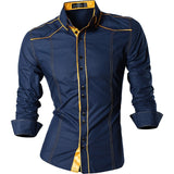 jeansian Spring Autumn Features Shirts Men Casual Jeans Shirt New Arrival Long Sleeve Casual Slim Fit Male Shirts Z034