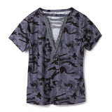 Fashion Women Summer Loose Top T-shirt Summer Short Sleeve Camo Sexy T Shirt Ladies Camouflage Printed Casual Tops T-shirt