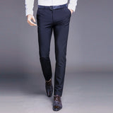 New Fashion High Quality Cotton Men Suit Pants Straight Spring Autumn Long Male Classic Business Casual Trousers Full Length