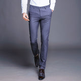 New Fashion High Quality Cotton Men Suit Pants Straight Spring Autumn Long Male Classic Business Casual Trousers Full Length