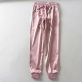 Women Loose Trousers Women's Elegant Black Vertical Striped High Waist Pocket Wide Leg Pants Women Bell Bottoms Flare Trousers
