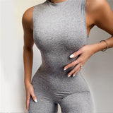 Streetwear White Sexy Bodycon Jumpsuit Women Overalls Rompers Short Sleeve Skinny Summer Womens Jumpsuit