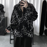 NUKTY  streetwear Harajuku blouse couple shirt women men Clothing Blouses bf long shirts spring autumn turn-down collar casual Top