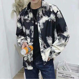 NUKTY  streetwear Harajuku blouse couple shirt women men Clothing Blouses bf long shirts spring autumn turn-down collar casual Top