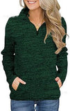 Long Sleeve Stand Collar Zip Sweatshirt Hooded Female Jumper Women Tracksuits Quarter Zipper Stand Collar Casual hooded pocket