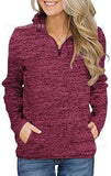 Long Sleeve Stand Collar Zip Sweatshirt Hooded Female Jumper Women Tracksuits Quarter Zipper Stand Collar Casual hooded pocket