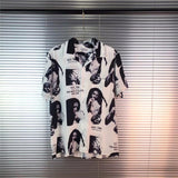 WACKO MARIA Shirt Portrait printing Men Women 1:1 Top Tees Fashion Streetwear Shirts