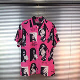 WACKO MARIA Shirt Portrait printing Men Women 1:1 Top Tees Fashion Streetwear Shirts