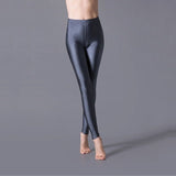 Nukty Neon Leggings Women Multiple Color Black Legging Skinny High Elastic Pants Casual Fluorescent Shiny Pant Leggings