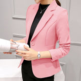 Nukty Black Women Blazer Formal Blazers Lady Office Work Suit Pockets Jackets Coat Slim Black Women Blazer Femme Jackets Femme
