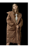 S- 7XL Plus Size Winter Oversize Warm Duck Down Coat Female X-Long Down Warm Jacket Hooded Cocoon Style Thick Warm Parkas F192