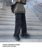 S-5XL Plus Size Men Wide Leg Jeans Mens Autumn Spring Hip Hop Streetwear New Loose Straight Baggy Denim Pants Male Brand