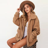 Faux Fur Leather Jacket Women Wool Coat Winter Thick Motorcycle Jackets Vintage Suede Lambswool Coats Loose Outwear Women Jacket