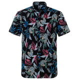 Nukty Summer Pure Cotton Mens Hawaiian Shirt Printed Short Sleeve Big Us Size Hawaii Flower Beach Floral Patterns