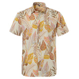 Nukty Summer Pure Cotton Mens Hawaiian Shirt Printed Short Sleeve Big Us Size Hawaii Flower Beach Floral Patterns