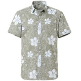 Nukty Summer Pure Cotton Mens Hawaiian Shirt Printed Short Sleeve Big Us Size Hawaii Flower Beach Floral Patterns