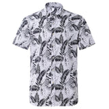 Nukty Summer Pure Cotton Mens Hawaiian Shirt Printed Short Sleeve Big Us Size Hawaii Flower Beach Floral Patterns