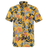 Nukty Summer Pure Cotton Mens Hawaiian Shirt Printed Short Sleeve Big Us Size Hawaii Flower Beach Floral Patterns