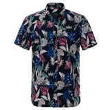Nukty Summer Pure Cotton Mens Hawaiian Shirt Printed Short Sleeve Big Us Size Hawaii Flower Beach Floral Patterns