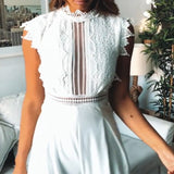 Sexy Sleeveless Backless Ruffled Jumpsuit For Women Elegant Hollow Out Womens Long Jumpsuits Autumn Romper Casual Overalls