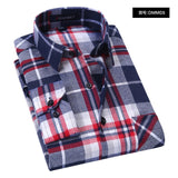 Nukty Plaid Shirt New Autumn Winter Flannel Red Checkered Shirt Men Shirts Long Sleeve Chemise Homme Cotton Male Check Shirts
