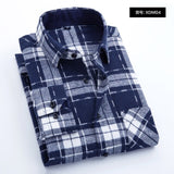 Nukty Plaid Shirt New Autumn Winter Flannel Red Checkered Shirt Men Shirts Long Sleeve Chemise Homme Cotton Male Check Shirts