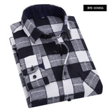 Nukty Plaid Shirt New Autumn Winter Flannel Red Checkered Shirt Men Shirts Long Sleeve Chemise Homme Cotton Male Check Shirts