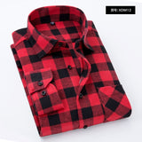 Nukty Plaid Shirt New Autumn Winter Flannel Red Checkered Shirt Men Shirts Long Sleeve Chemise Homme Cotton Male Check Shirts