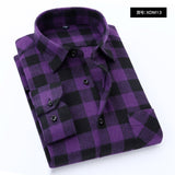 Nukty Plaid Shirt New Autumn Winter Flannel Red Checkered Shirt Men Shirts Long Sleeve Chemise Homme Cotton Male Check Shirts