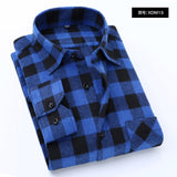 Nukty Plaid Shirt New Autumn Winter Flannel Red Checkered Shirt Men Shirts Long Sleeve Chemise Homme Cotton Male Check Shirts