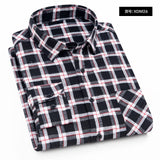 Nukty Plaid Shirt New Autumn Winter Flannel Red Checkered Shirt Men Shirts Long Sleeve Chemise Homme Cotton Male Check Shirts