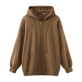 Oversize Women Thick Warm Hooded Jackets Winter Fashion Ladies Soft Cotton Long Coats Vintage Girls Chic Minimalism