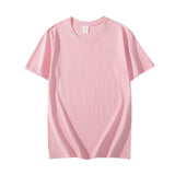 New Summer 100% Cotton Men's T Shirt Casual Short Sleeve Black White Pink Gray Basic T Shirts Daily Casual Tops Tees 4XL