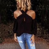 Nukty Off shoulder white blouse shirt Women bodycon blouse elegant summer sexy shirt female blusas tops & tees