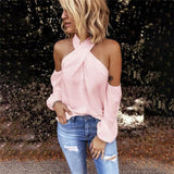 Nukty Off shoulder white blouse shirt Women bodycon blouse elegant summer sexy shirt female blusas tops & tees