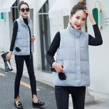 Women Vest Mandarin Collar Sleeveless Short Coat Women Jacket Waistcoat Female Plus Size Chalecos Para Mujer  Autumn Winter