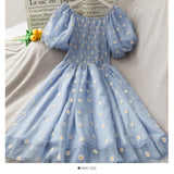 Sequins Strawberry Dress Women Printed High Waist Mid-length Mesh Female Elegant Party Dress Puff Sleeve Princess Women Dress