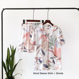Spring Leaves Printed Women's Pajama Cotton Plus Size Two-piece Set Brief Fashion Long Sleeve Home Clothes Female Sleepwear