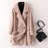 Fur Coat Female Wool Jacket Autumn Winter Coat Women Clothes Korean Vintage Sheep Shearing Tops Loose Women Overcoat