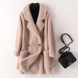 Fur Coat Female Wool Jacket Autumn Winter Coat Women Clothes Korean Vintage Sheep Shearing Tops Loose Women Overcoat