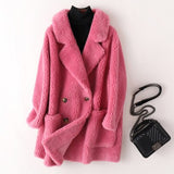 Fur Coat Female Wool Jacket Autumn Winter Coat Women Clothes Korean Vintage Sheep Shearing Tops Loose Women Overcoat