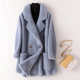 Fur Coat Female Wool Jacket Autumn Winter Coat Women Clothes Korean Vintage Sheep Shearing Tops Loose Women Overcoat