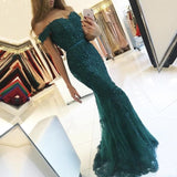 In Stock Formal Lace Mermaid Evening Dresses Sweetheart vestidos de fiesta Off the Shoulder Party robe de soiree Prom Gowns