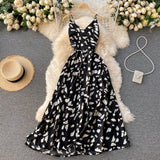 Boho Slim V Neck Summer bandage backless Maxi Long Dress Women Casual spaghetti strap Party Beach Holiday elegant tunic dress