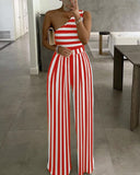 Nukty Women Studded Cutout Ruched Wide Leg Jumpsuit New Elegant Round Neck Sleeveless Long Pants Office Lady Casual Clothing New