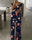 Nukty Women Studded Cutout Ruched Wide Leg Jumpsuit New Elegant Round Neck Sleeveless Long Pants Office Lady Casual Clothing New