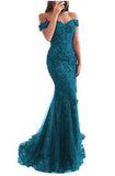 In Stock Formal Lace Mermaid Evening Dresses Sweetheart vestidos de fiesta Off the Shoulder Party robe de soiree Prom Gowns